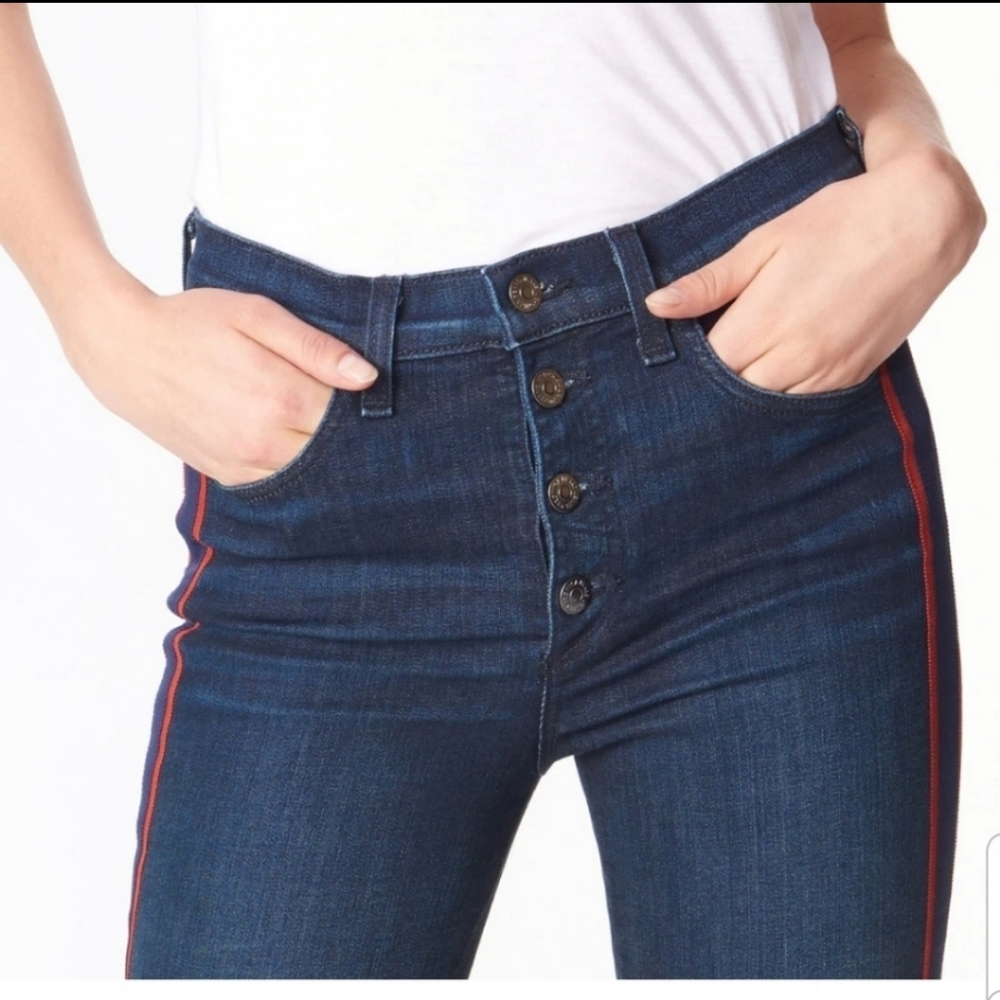 Veronica Beard Carolyn Denim Pants Size 24 Dark Wash Blue - Picture 2 of 3